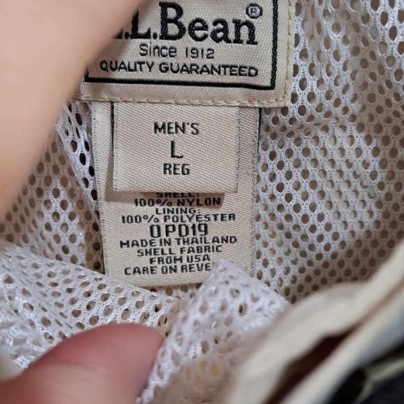 L.L. BEAN Men's Large Convertible Pants Zip Off Nylon Belted Tan 34" Waist Hike - Picture 2 of 12